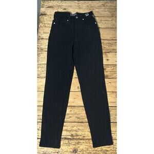 Versace Women’s Size 28 Black Pinstripe Skinny Jeans Couture *Vintage